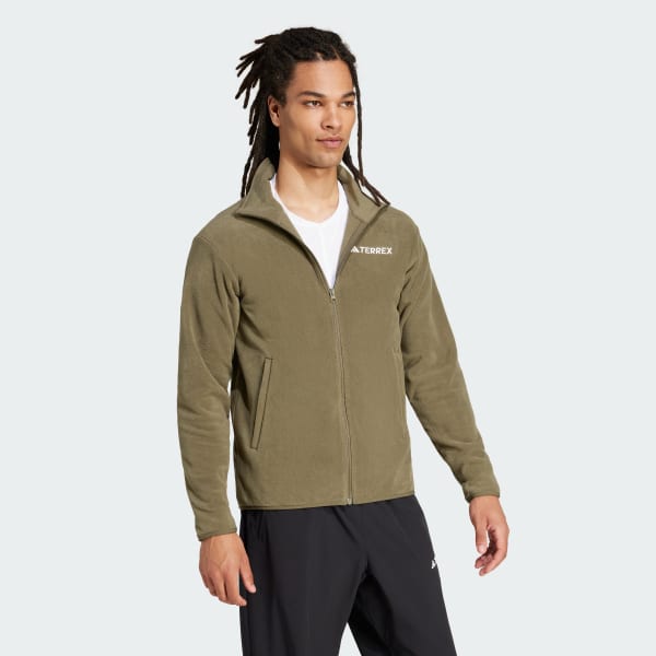 Green Multi Essentials Full-Zip Fleece Jacket