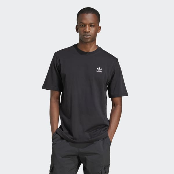 adidas Trefoil Essentials Tee - Black | Free Shipping with