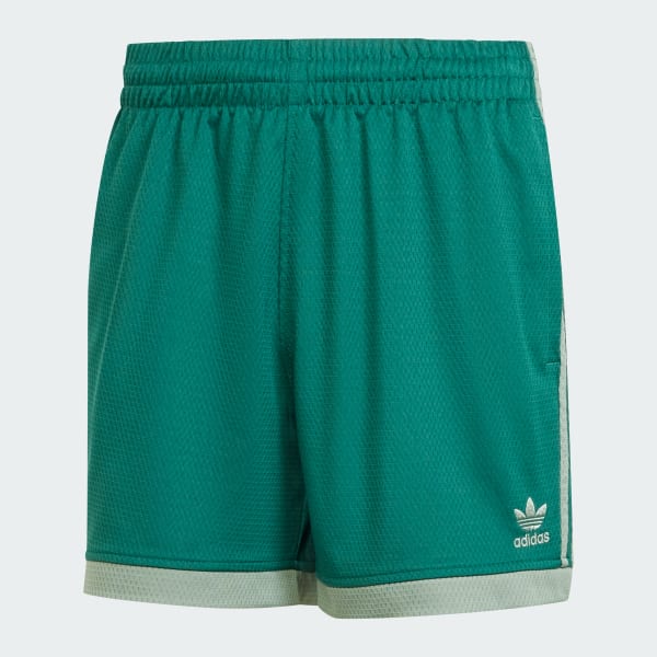 Green Mock Eyelet Shorts