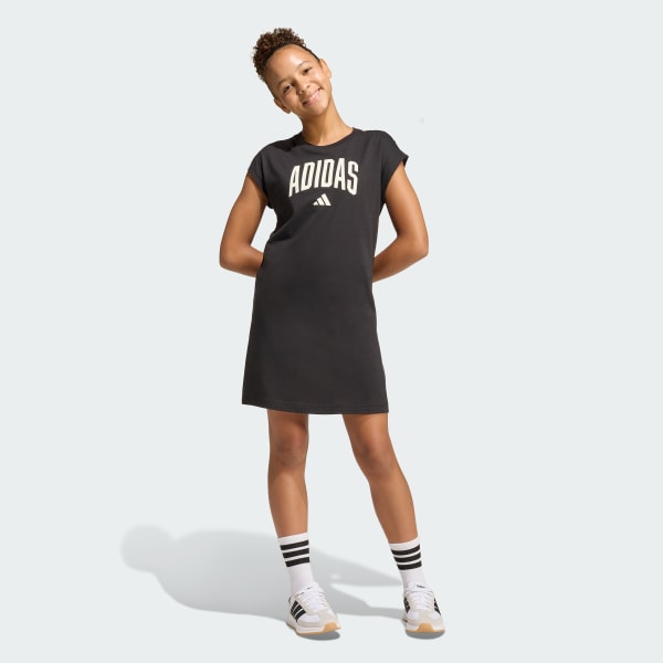 Negro VESTIDO SEASONALS COLLEGIATE TYPOGRAPHY