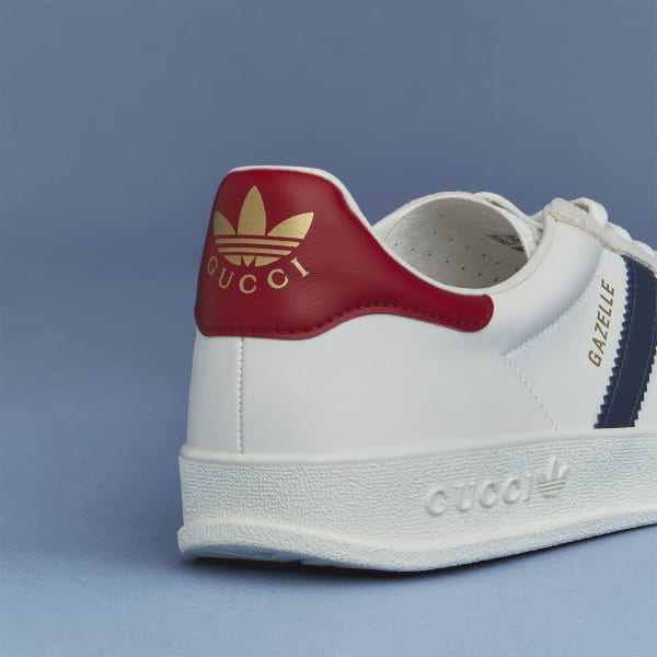 White Men's adidas x Gucci Gazelle Shoes LYX86