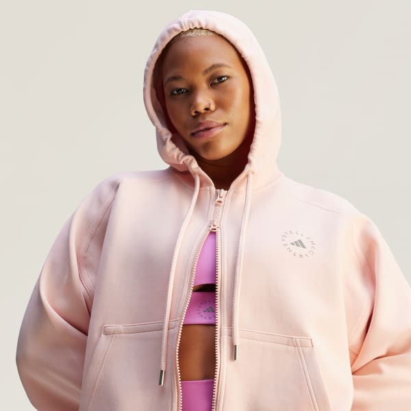 adidas by Stella McCartney フーディ ピンク　M セール】adidas by Stella McCartney ウーブン トラックトップ