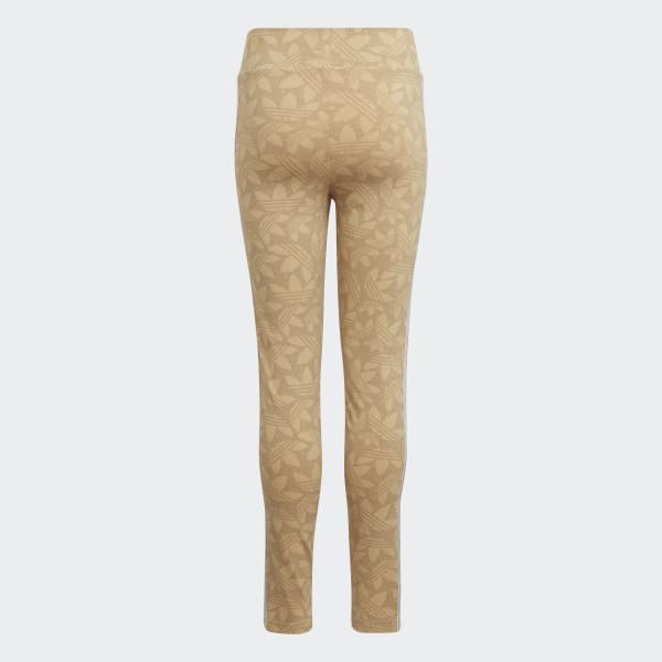 Beige Mallas High-Waisted Allover Print
