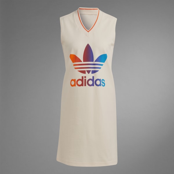 adidas Adicolor 70s V Neck Dress White adidas Thailand