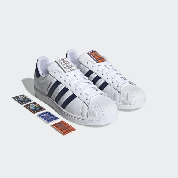 Men's Superstar Cloud White and Navy 