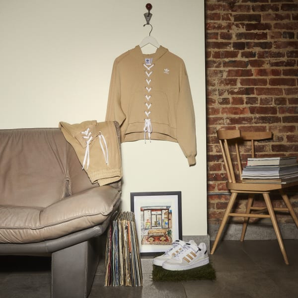 Beige Sweat-shirt à capuche à lacets Always Original VD763