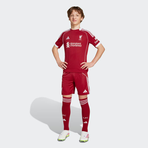 Rojo Shorts Local Liverpool FC 25/26 para Niños