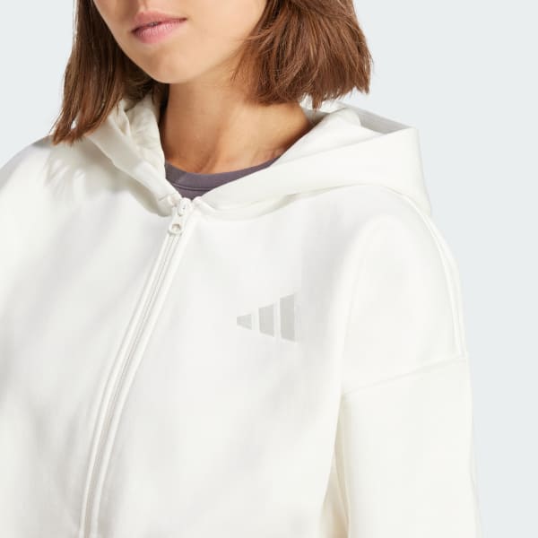 adidas ALL SZN Fleece Full-Zip Hoodie White adidas Philippines