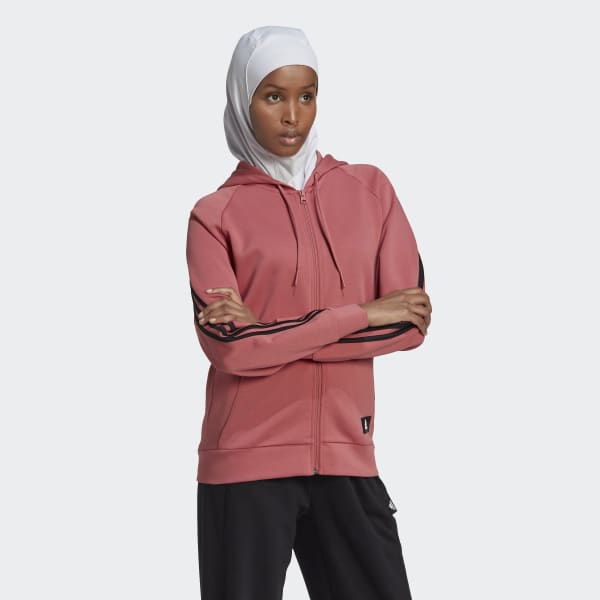 cervená Sportovní top adidas Sportswear Future Icons 3-Stripes Hooded V0687