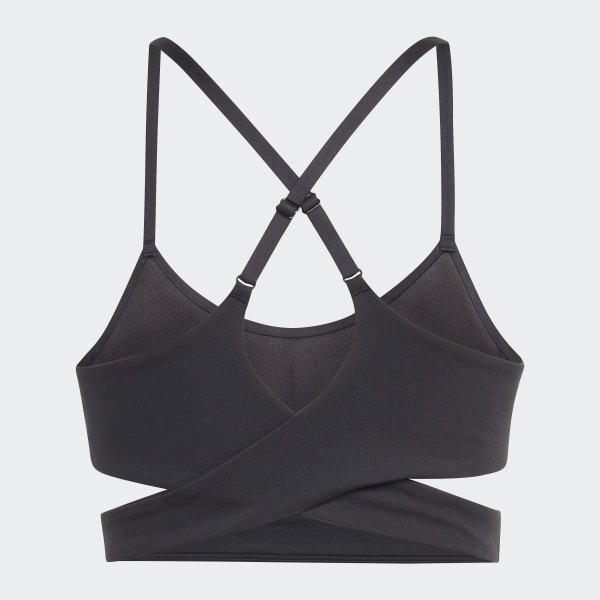 Black Yoga Studio Light-Support Longline Bra
