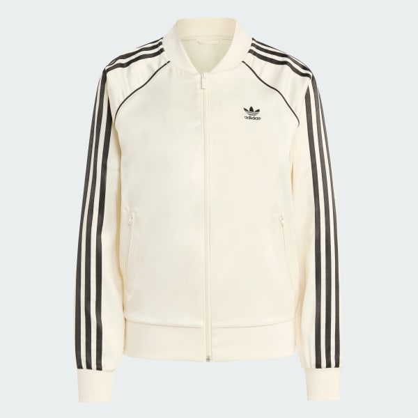 Blanc Veste de survêtement Adicolor SST Satin