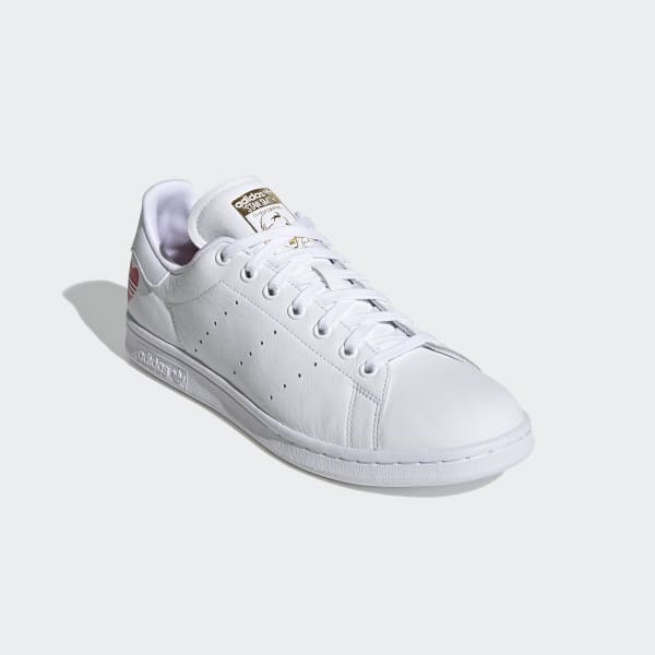 Men's Stan Smith Cloud White and Scarlet Shoes | adidas US