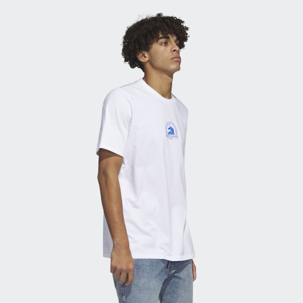 White Boston Marathon® 2023 Map Graphic Tee