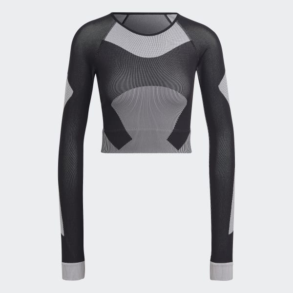 adidas by Stella McCartney Truestrength Yoga Crop Top in Black