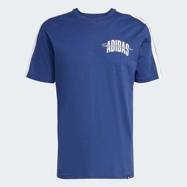 ★GOAL STUDIO★ WS SCRIPT LINGER TEEVINTAGE BLUE G5MTS501VBL HTG STUDIO TEE - BLUE – PB- Cold Shoulder Kicks