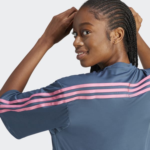 Adidas 3 stripe dress navy hotsell