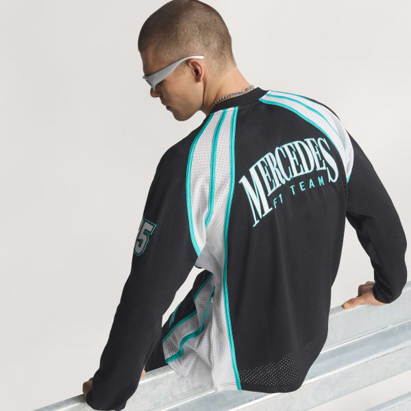 Μαύρο ΑΝΔΡΙΚΗ ΜΑΚΡΥΜΑΝΙΚΗ ΜΠΛΟΥΖΑ MERCEDES - AMG PETRONAS FORMULA ONE TEAM LAS VEGAS