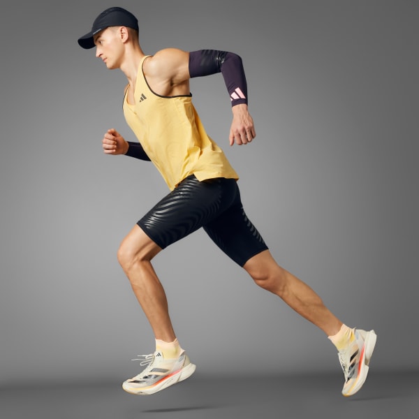 Negro Licras Cortas de Running Adizero Control