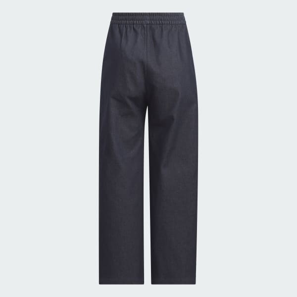 ブルー ガールズ ストレッチ デニム ルーズフィット ワイドパンツ キッズ