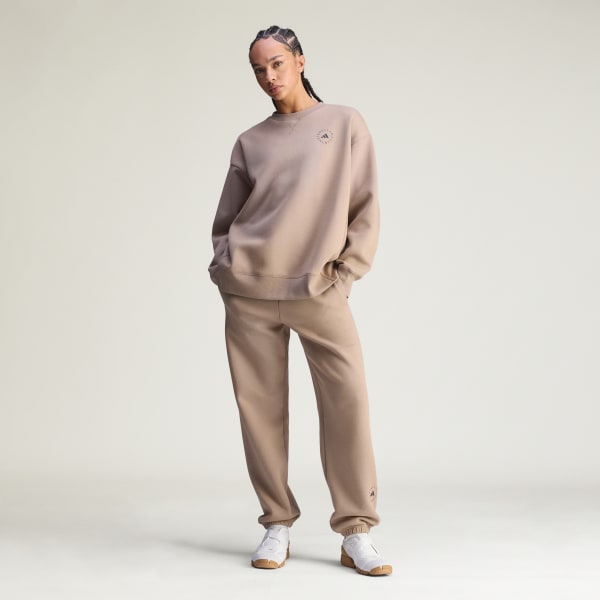 hnedá Tepláky adidas by Stella McCartney Loose