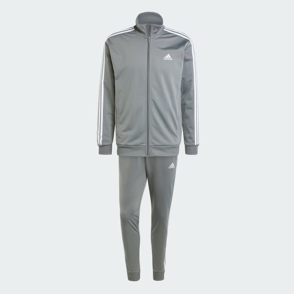 Szary Basic 3-Stripes Tricot Track Suit