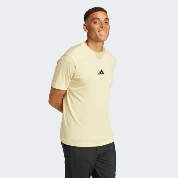 Yellow Essentials Small Logo Single Jersey Tee