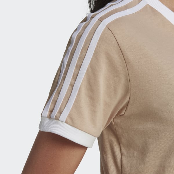 Beige Adicolor Classics 3-Stripes T-shirt