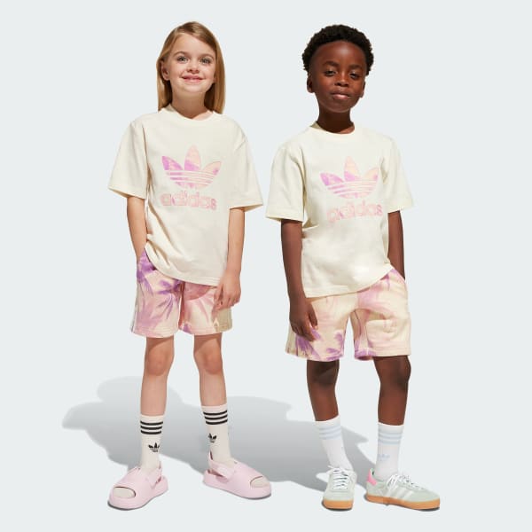 Blanco Conjunto Shorts Playera