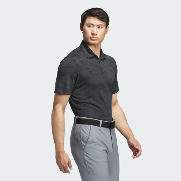 Grey Ultimate365 Textured Stripe Polo Shirt