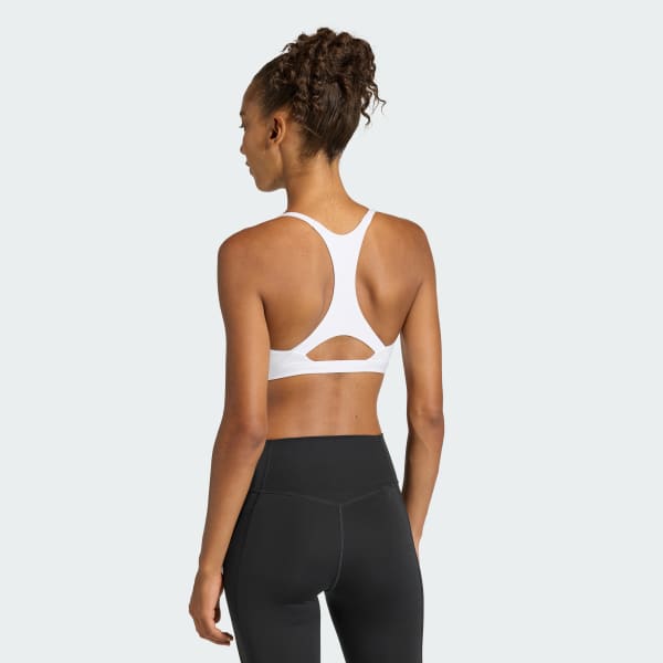 Branco Top Esportivo Optime Essentials Workout Light Support