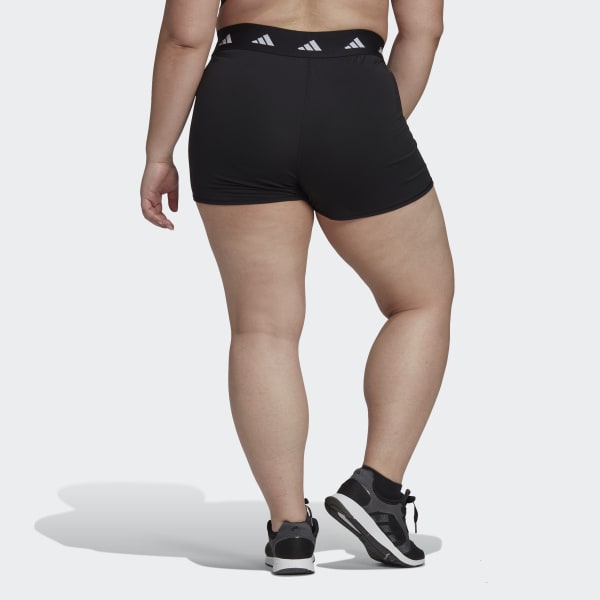 adidas Techfit Short Leggings (Plus Size) - Black