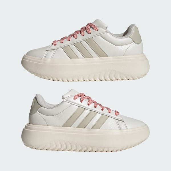 adidas Grand Court Platform Shoes Beige adidas India