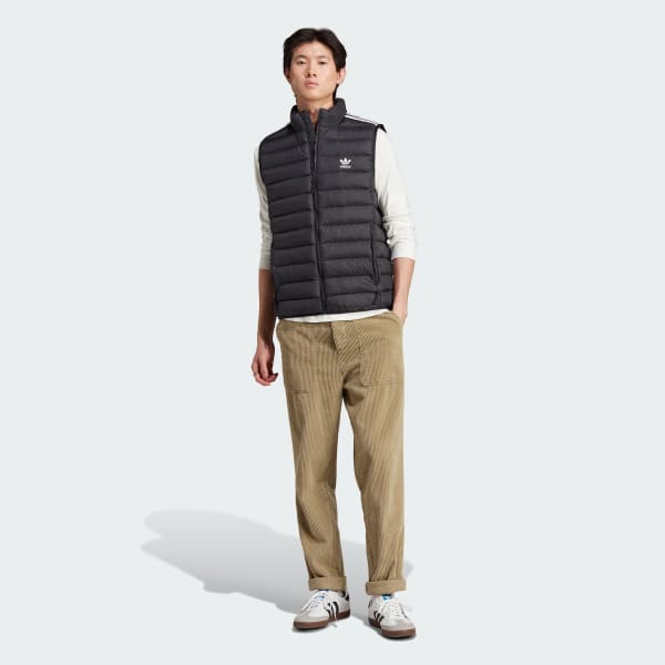 US adidas | Stand-Up | adidas Lifestyle Padded Collar Vest - Men\'s Black Puffer