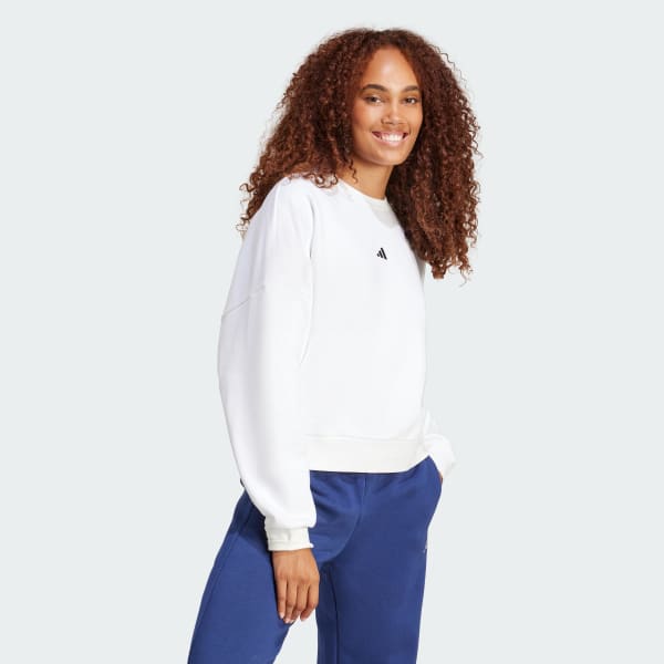 White Essentials Small Logo Feelcozy Sweatshirt