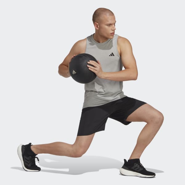 adidas Training Essentials 7 inch woven shorts in grey