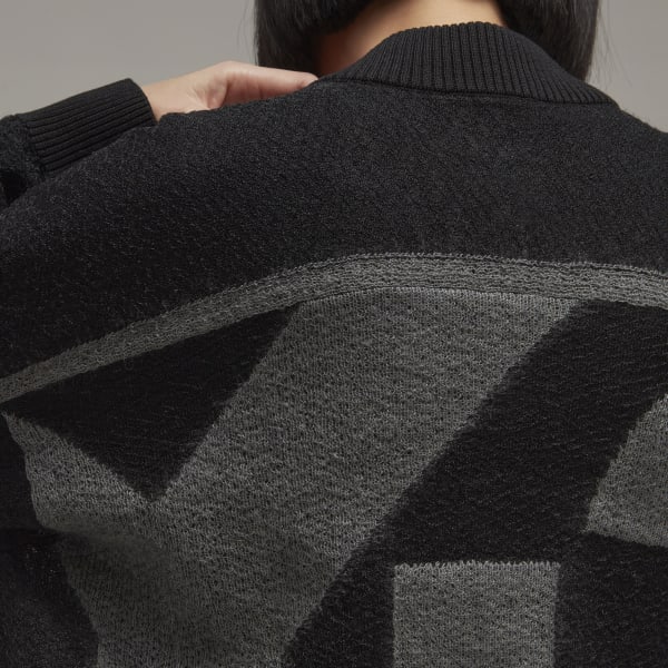 Preto Casaco de Malha Transparente Clássico Y-3 AT141