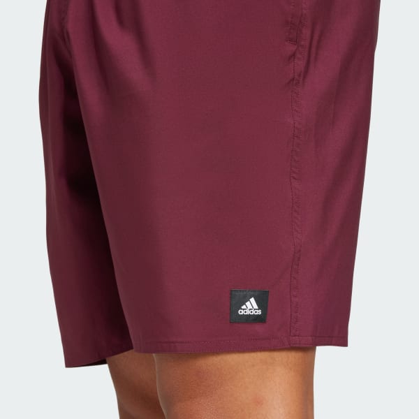mens burgundy swim shorts