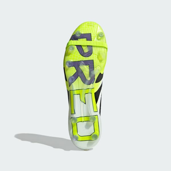 White Predator Elite Fold-Over Tongue Artificial Grass Boots