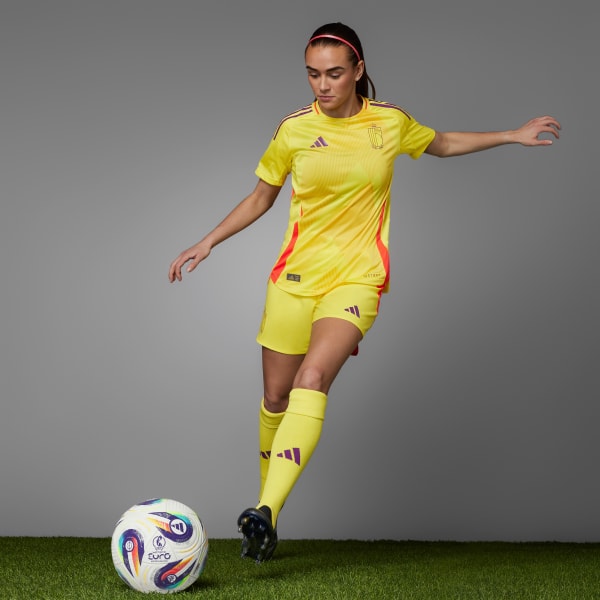 Gelb Belgien 25 (Frauenteam) Auswärtstrikot Authentic