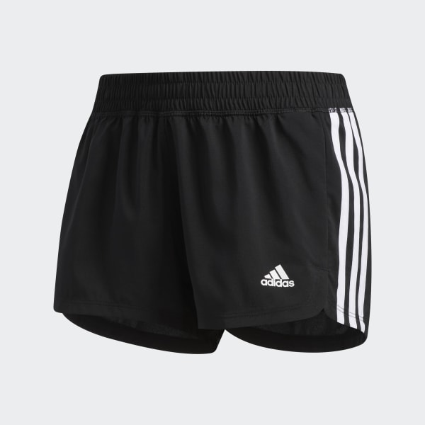 adidas black shorts with white stripes