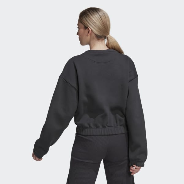 adidas Studio Lounge Loose Fit Sweatshirt - Grey | Women's Lifestyle ...