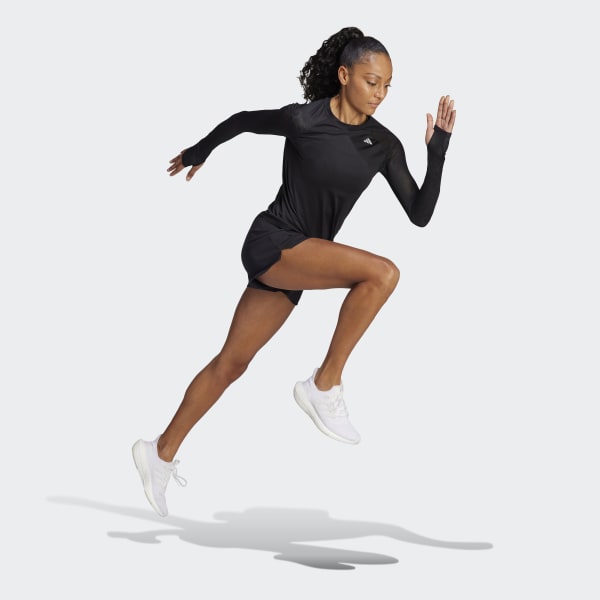 Svart Adizero Running Long Sleeve Tee
