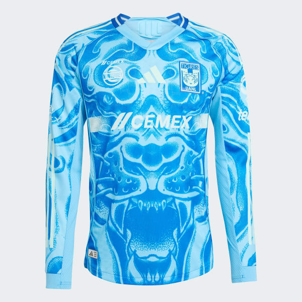Azul Jersey Visitante Tigres UANL 25/26 de Manga Larga Versión Jugador
