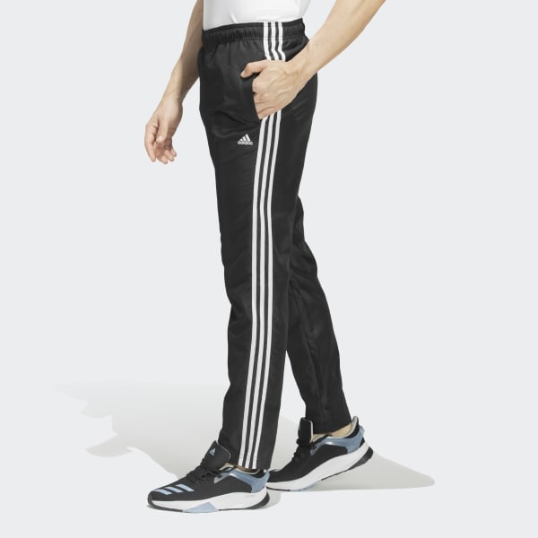 Men Printed Fitted Black Track Pants