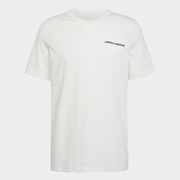 Blanco Camiseta Y2K Estampada