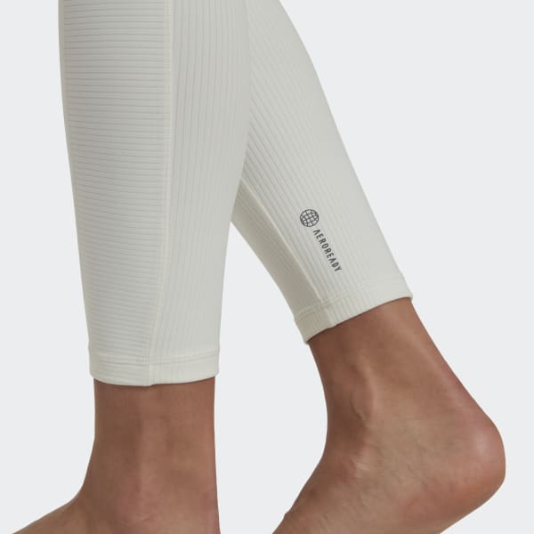 White Yoga Studio Luxe Wind Super-High-Waisted Rib Leggings IH377