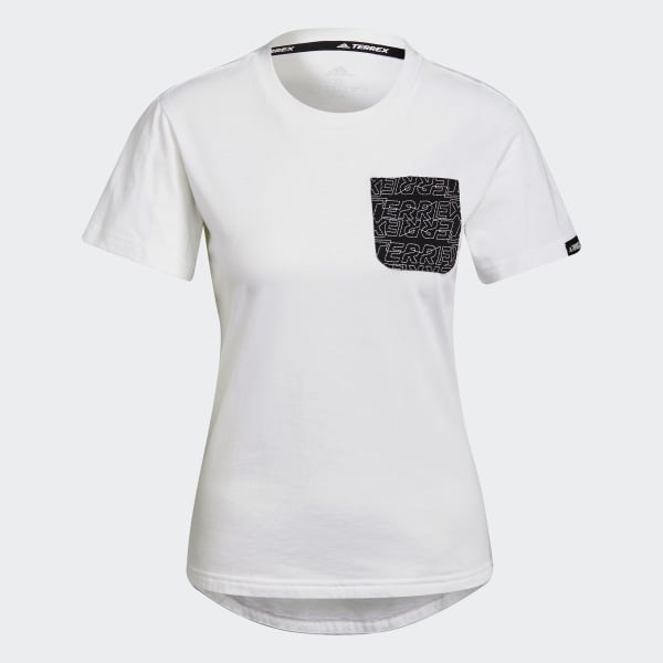 White Terrex Pocket Graphic Tee