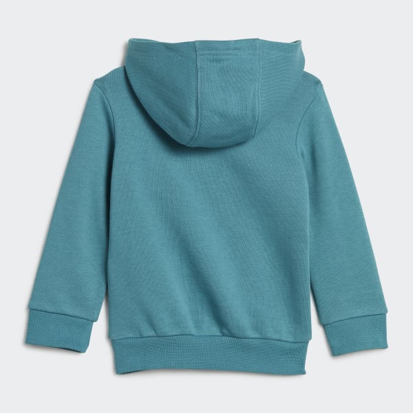 Turquoise Ensemble à capuche Adicolor