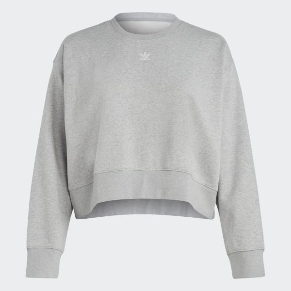 Grey Adicolor Essentials Crew Sweatshirt (Plus Size)