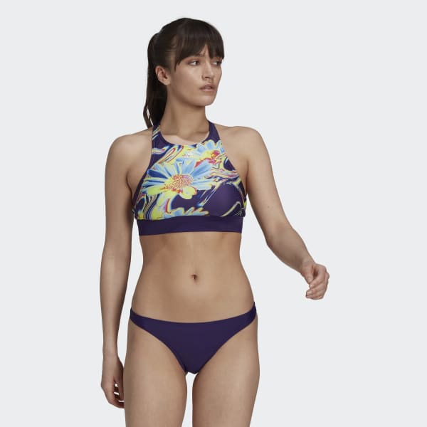 Fioletowy Positivisea Print Bikini Set IS984